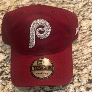 Philadelphia Phillies Retro WOMENS Swarovski Bling New Era Adjustable Hat Cap